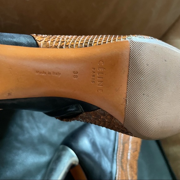 Celine snakeskin python bam bam silver heel boots - Picture 8 of 12